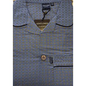 Gentlemen heren pyjama flanel - maat 50 - HP94.1000 - marine - 100% katoen