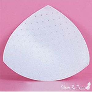 SilverAndCoco® - BH pads / dames vullingen / padding vulling zonder push up / ademend / cups wasbaar herbruikbaar - 2 stuks (1 paar) - Triangel Wit