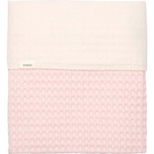 Koeka ledikantdeken cotton fleece wafel Amsterdam cotton candy 100x150