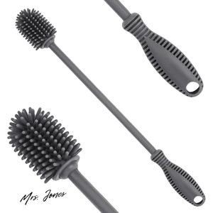 Mrs. Jones Collection Siliconen fles reinigingsborstel - Lang handvat - 31cm - Babyflessen - Hydrofles - Vaatwasserbestendig .