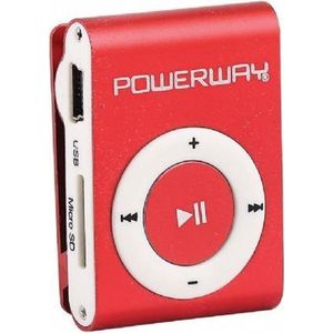 PowerWay MP3 Speler - Rood