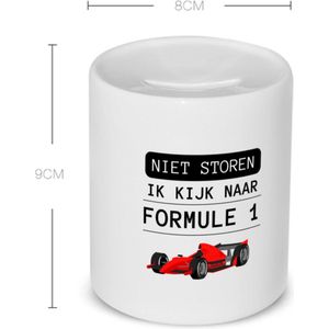 Akyol - niet storen ik kijk naar formule 1 Spaarpot - Formule 1 - mensen die houden van f1 - quotes - verjaardagscadeau - verjaardag - cadeau - kado - geschenk - gift - 350 ML inhoud
