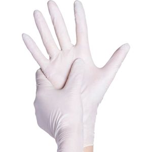 100x Wegwerp Handschoenen - Nitrile - Wit - Powder Free - Latex free - Maat M