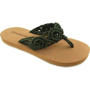 Brasileras sandalen dames- Militair groen- 35/36
