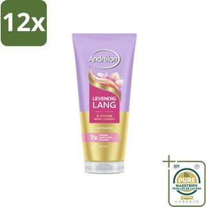 Andrélon – Haarmasker WOW – Levendig Lang – 180 ml - Voordeelverpakking - 12 stuks - Gespleten punten - Haarversterking
