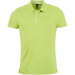 SOLS Heren Performer korte mouw Pique Polo Shirt (Appelgroen)