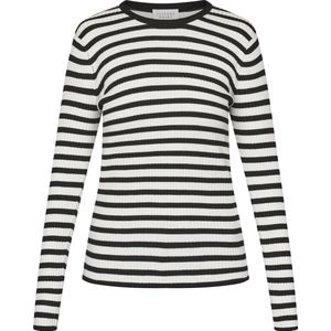 SISTERS POINT Huga-ls - Dames Trui - Cream/Black - Maat XS