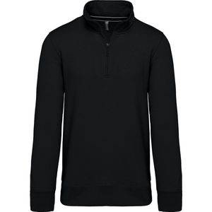 Sweatshirt Heren XXL Kariban 1/4-ritskraag Lange mouw Black 80% Katoen, 20% Polyester