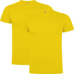 Geel 2 pack Premium t-shirts Roly Dogo maat XXL