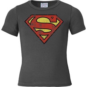 Superman logo DC Comics Logoshirt Kinder t-shirt grijs - Logoshirt - 92/98
