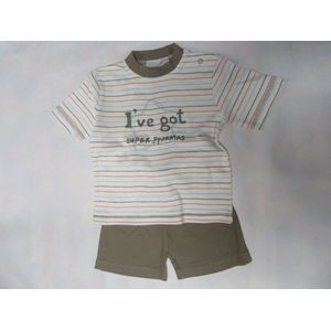 Wiplala - Zomer pyjama - Streep wit /bruin  - I've got...  - 4 jaar  104