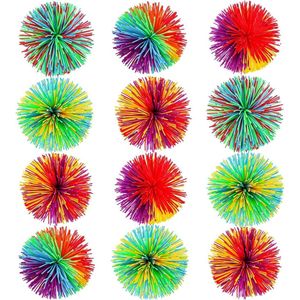 Partizzle 12x Zachte Monkey Stressballen - Sensorisch Speelgoed - Fidget Toys Uitdeelcadeautjes Pakket - Grabbelton Traktatie Cadeautjes - Voor Kinderen & Peuters - Siliconen