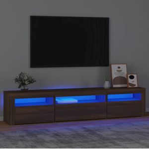 The Living Store TV-meubel Serie Praktisch Hout 195x35x40cm - LED-verlichting