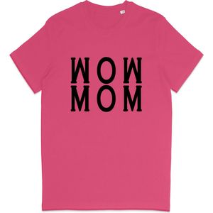 T Shirt Dames - Geweldige Moeder - Donker Roze - Maat M