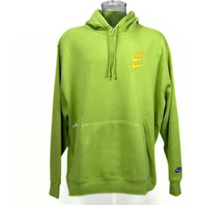 Nike Double Logo Sportswear Essentials+ Fleece Hoodie (Futura Green) - Maat XL