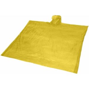 Scoby - Regenponcho - Noodponcho - Wegwerp - Disposable Rain Poncho - One Size - Transparant/Geel - 2 Stuks