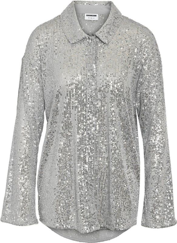 Noisy may - Nmscarlet - Blouse - Zilver - Pailletten