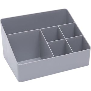 Make-up Organizer – Opbergdoos Met 6 Vakken – Bureau Houder Voor Lipstick, Pennen, Sieraden – Voor Vrouwen – Grijs – 1 Stuk