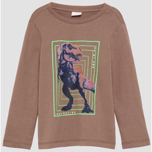 T-shirt - Dino-print - Lange Mouwen - 100% Katoen - Voor Kinderen 2-9 Jaar