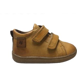 Naturino velcro's effen lederen sneakers Vento Okergeel Mt 20