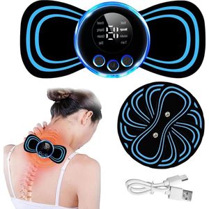 EMS - Massage Apparaat - Draadloos - 6 Stuks - Spierstimulatie - Zwart/Blauw