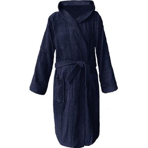 HOMELEVEL Badstof Badjas 100% Katoen Dames Heren Donkerblauw Maat 3XL