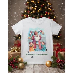 Sinterklaas Supporter T-shirt Kids - Unisex - Wit Maat 2 jaar