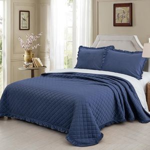 Selbro - Luxueuze Bedsprei Set - Kristalfluweel - 240 x 260 cm - Inclusief Kussenslopen