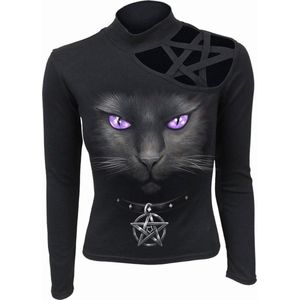 Spiral - Black Cat - T-shirt - Zwart - Lange Mouwen