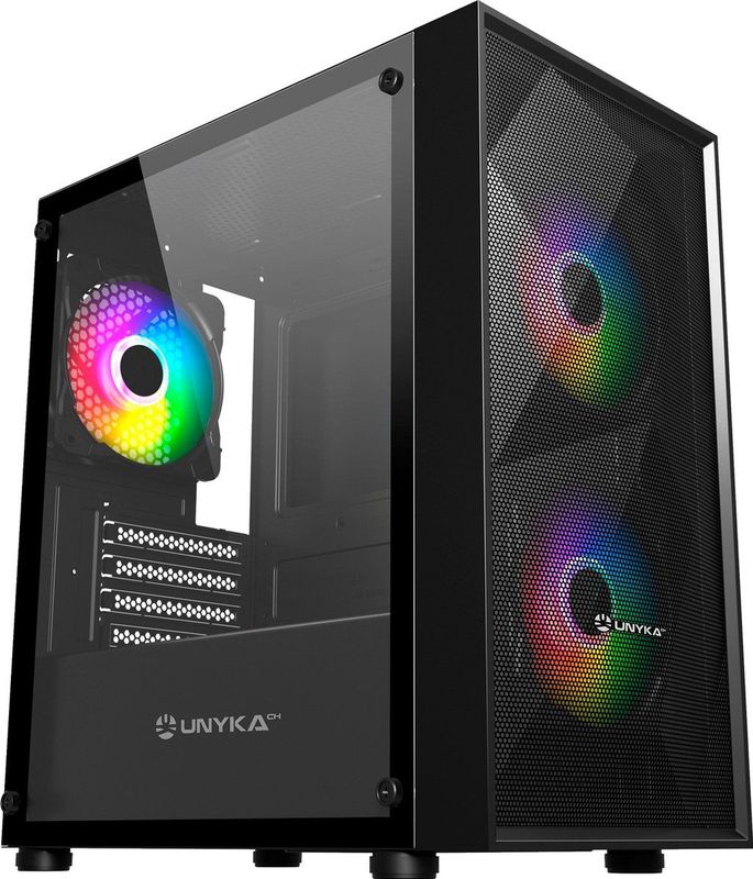 Unykach - Mir B200 - PC Behuizing - ARGB - Compact - Micro ATX - Mini ITX