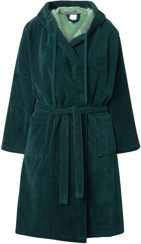 Ulla Popken - Peignoir de Bain - Groen Nacht - Grote Maten