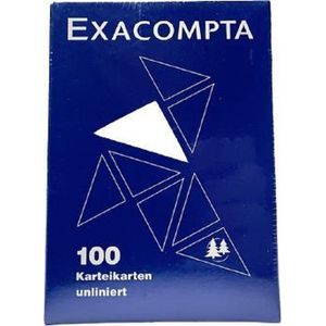10x etui 100 steekkaarten bristol - effen niet geperforeerd 74x105mm, Wit