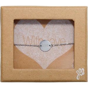 BY-ST6 prachtige giftbox 'With Love' met een speciale subtiele zilveren love armband
