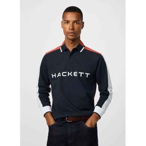 Hackett London - Multi - Poloshirt - Marineblauw - Lange Mouwen