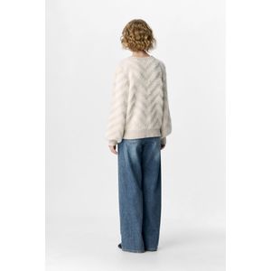 Object - Objhollow Re Knit Pullover - Trui - White Sand