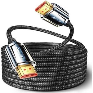 8K HDMI Kabel 4M - Ultra High Speed 48Gbps, HDMI 2.1 Kabel voor 8K@60Hz, 4K@120Hz, 144Hz, eARC, HDR10, HDCP 2.2 & 2.3, Compatibel met PS5, PS4, X-Box, UHDTV en Blu-ray Speler