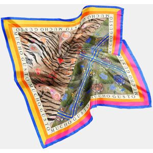 MUCHO GUSTO® Luxe Zijden Sjaal Burano Wild Nature Klein
