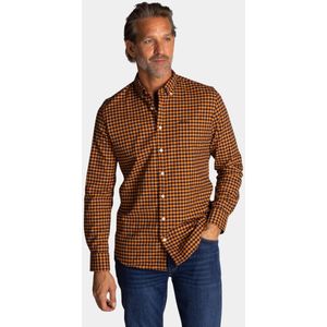 NZA - Oranje Geruite - Katoenen Overhemd