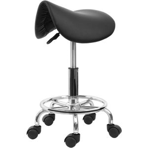 ApexArte® Zadelkruk op Wielen - Kapperskruk Ergonomisch - Tabouret