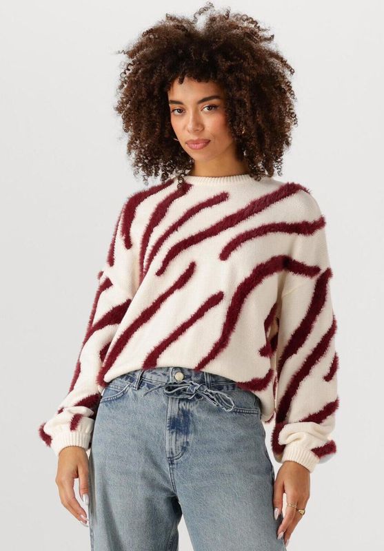 Fabienne Chapot Zebra Pullover Truien & vesten Dames - Sweater - Hoodie - Vest- Creme - Maat XS