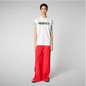 Save The Duckvoor vrouwen. DT2231W-BESY20 T-shirt Fiora wit (S), Casual, Katoen, Korte mouwen