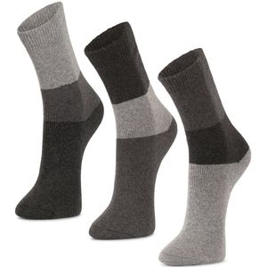 Alpaca-wollen sokken (Maat 41-47) - 3 Paar - Thermo - Grijs - Dikke sokken - Winter sokken - Warme sokken - American Alpaca - Mannen