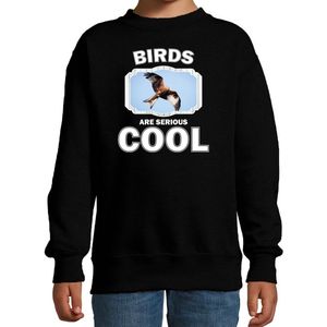 Dieren arenden sweater zwart kinderen - eagles are serious cool trui jongens/ meisjes - cadeau rode wouw roofvogel/ arenden liefhebber - kinderkleding / kleding 98/104
