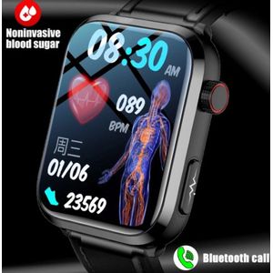 Nieuwe ECG+PPG Bluetooth Smartwatch voor Mannen – Gezondheids- en Bloeddrukmeting, Sport- en Fitnesshorloge, Waterdichte Smartwatch met Bellen