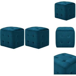 vidaXL Nachtkastjes - Elegant - Meubels - 30x30x30 cm - Blauw - Kast