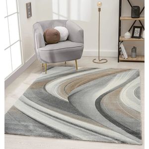 Flycarpets Vernazza Vloerkleed Bruin / Beige - Modern - Laagpolig - 80x150 cm