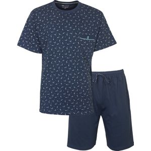 Paul Hopkins Heren Shortama - Katoen - Pyjama Set - Blauw - Maat XXL