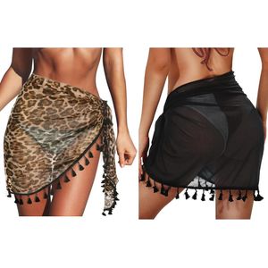 Chiffon Strandrok voor Dames - 2 Stuks met Franjes