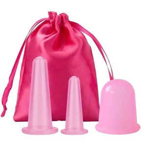 Perfect Appearance – Cupping Set – 3 Siliconen Cups – Gezicht & Lichaam – Massage / Anti-Cellulitis – Roze