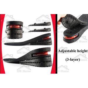 Verhogende Inlegzolen Unisex - Wordt Direct 7CM Langer- Lengte Verhogende Inlegzolen - Hakverhoging Zolen - Hoge Inlegzolen